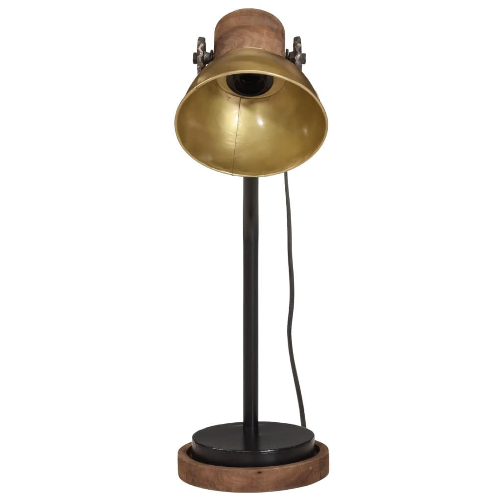 vidaXL Lampa stołowa, 25 W, antyczny mosiądz, 18x18x60 cm, E27