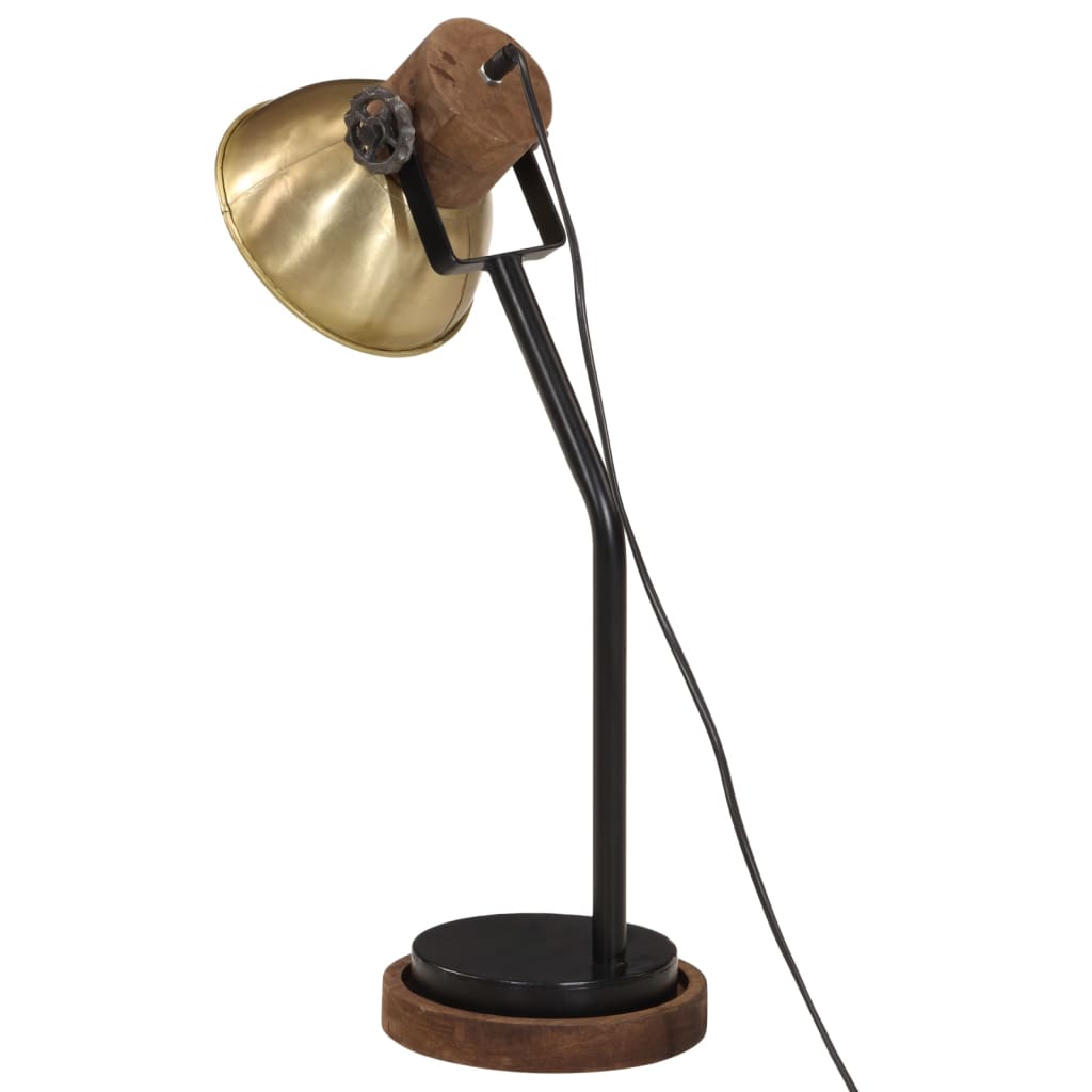 vidaXL Lampa stołowa, 25 W, antyczny mosiądz, 18x18x60 cm, E27