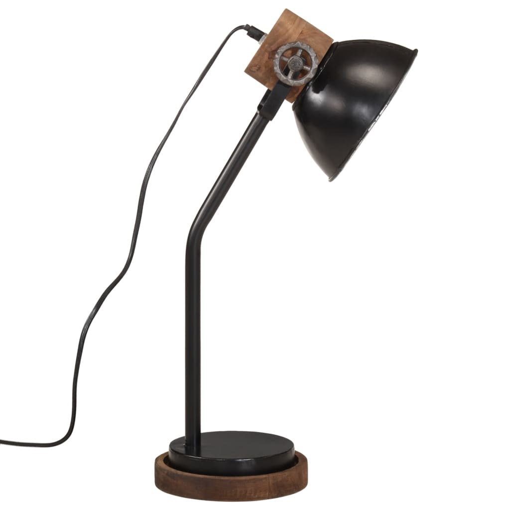 vidaXL Lampa stołowa, 25 W, czarna, 18x18x60 cm, E27