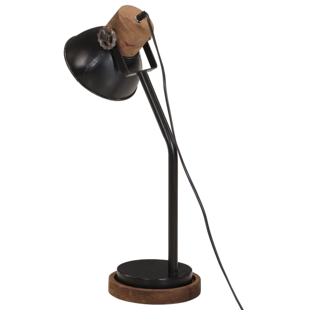 vidaXL Lampa stołowa, 25 W, czarna, 18x18x60 cm, E27