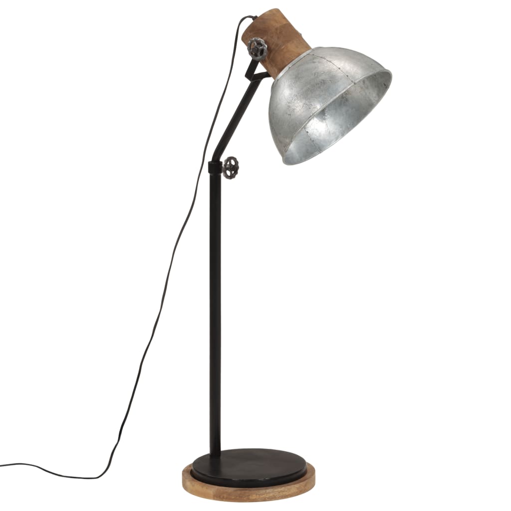 vidaXL Lampa stojąca, 25 W, srebro vintage, 30x30x100-150 cm, E27