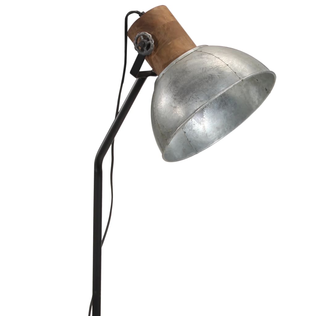 vidaXL Lampa stojąca, 25 W, srebro vintage, 30x30x100-150 cm, E27