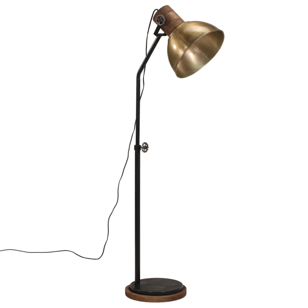 vidaXL Lampa stojąca, 25 W, antyczny mosiądz, 30x30x100-150 cm, E27