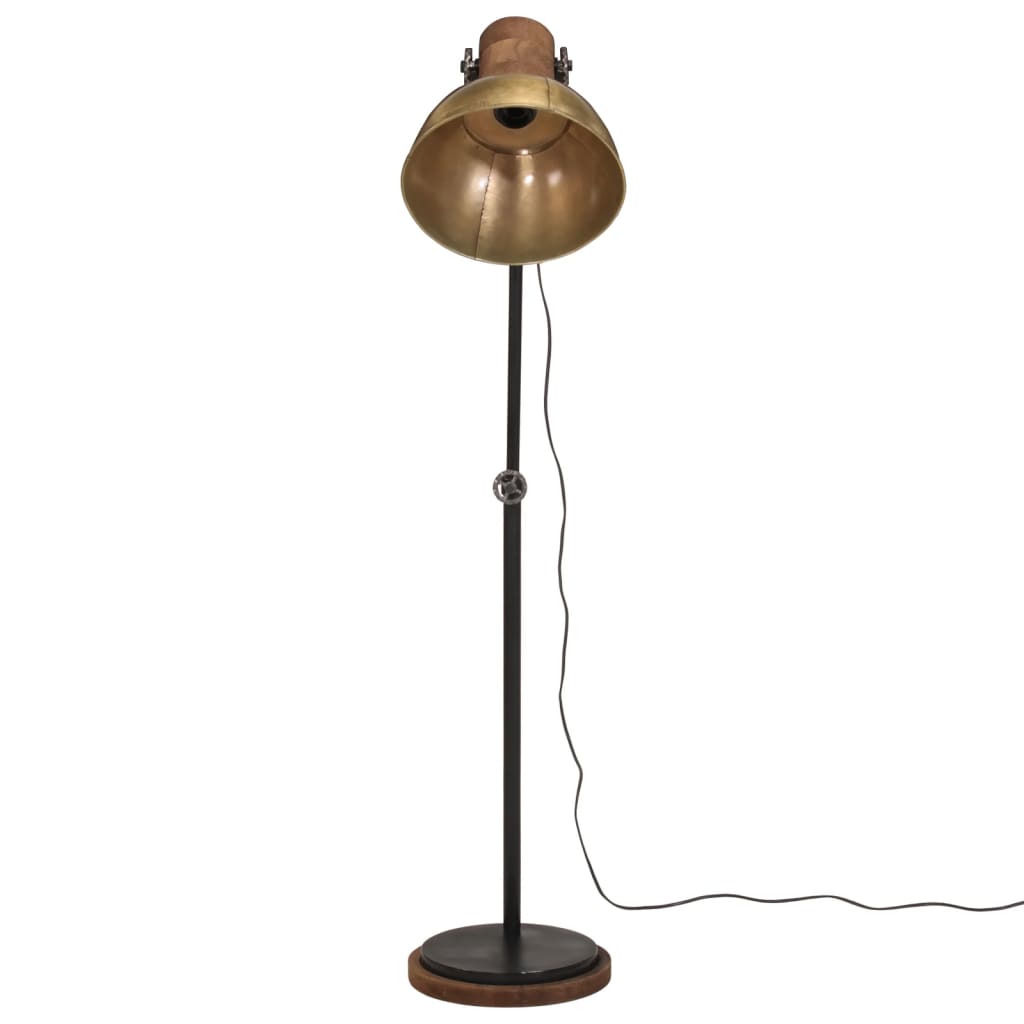 vidaXL Lampa stojąca, 25 W, antyczny mosiądz, 30x30x100-150 cm, E27
