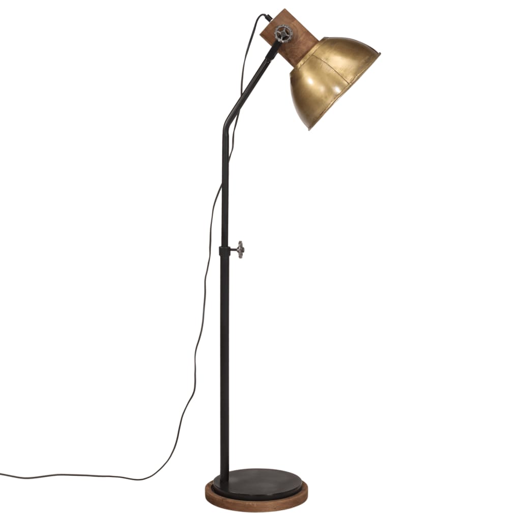 vidaXL Lampa stojąca, 25 W, antyczny mosiądz, 30x30x100-150 cm, E27