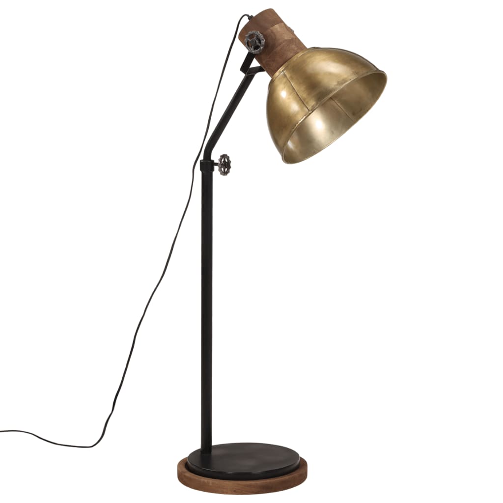 vidaXL Lampa stojąca, 25 W, antyczny mosiądz, 30x30x100-150 cm, E27