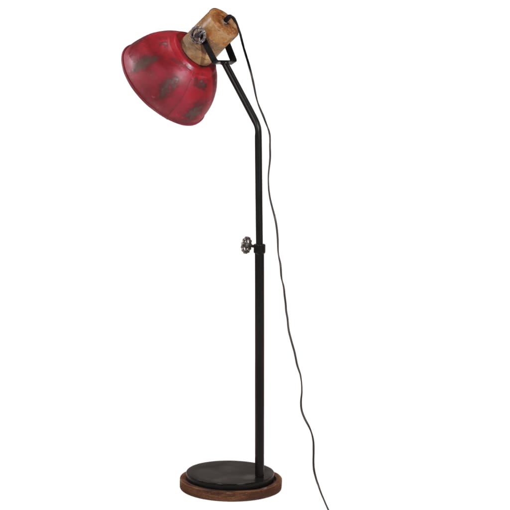 vidaXL Lampa stojąca, 25 W, postarzany czerwony, 30x30x100-150 cm, E27