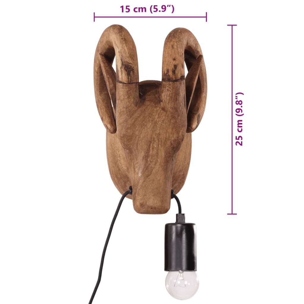 vidaXL Lampa ścienna w kształcie zwierzęcia, 25 W, 15x24x25 cm, E27