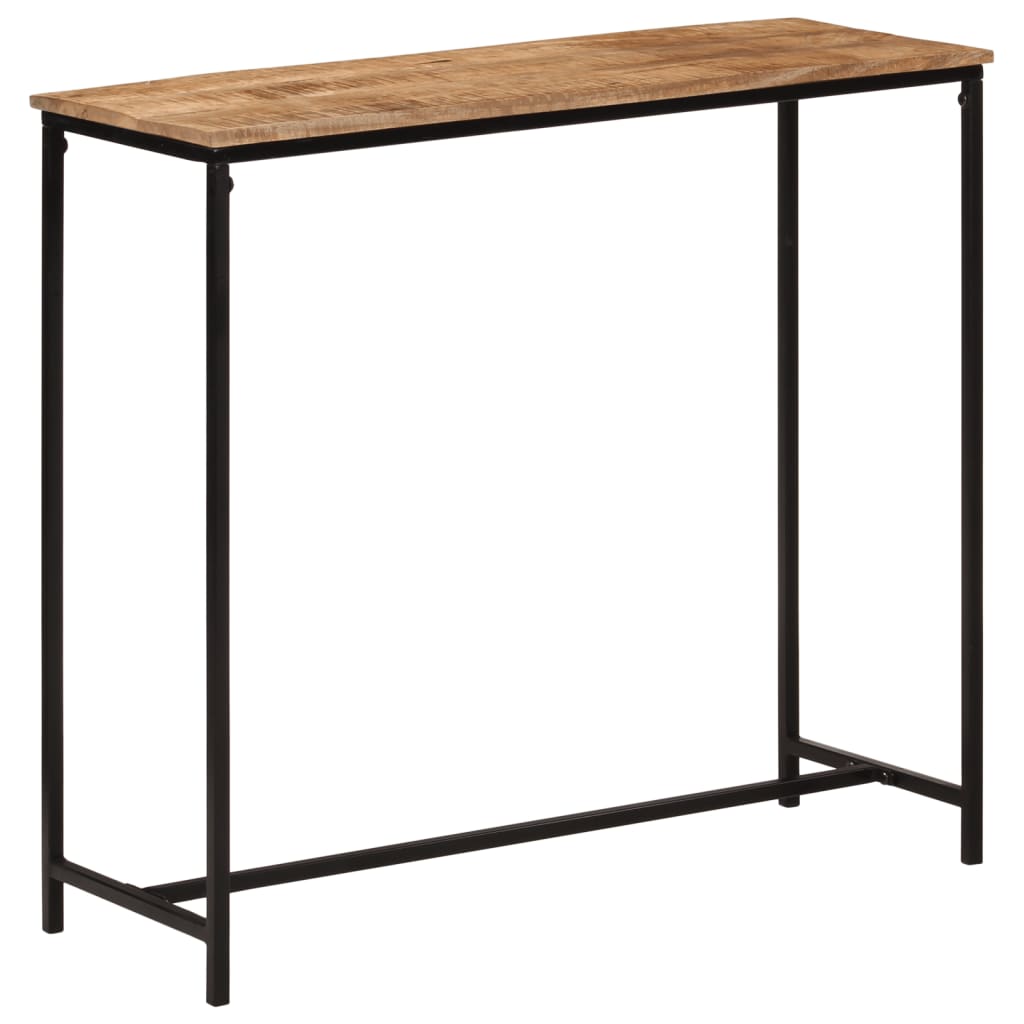 vidaXL Stolik konsolowy, 80x30x74 cm, lite drewno mango i żelazo