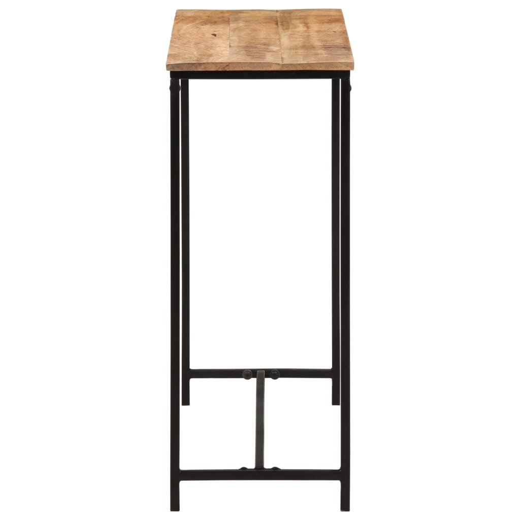vidaXL Stolik konsolowy, 80x30x74 cm, lite drewno mango i żelazo