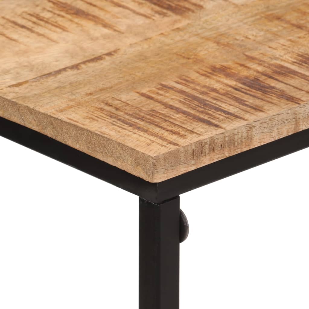 vidaXL Stolik konsolowy, 80x30x74 cm, lite drewno mango i żelazo