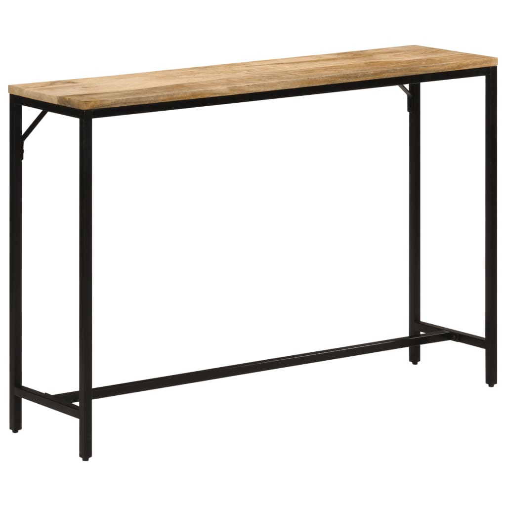 vidaXL Stolik konsolowy, 110x30x75 cm, surowe drewno mango i żelazo