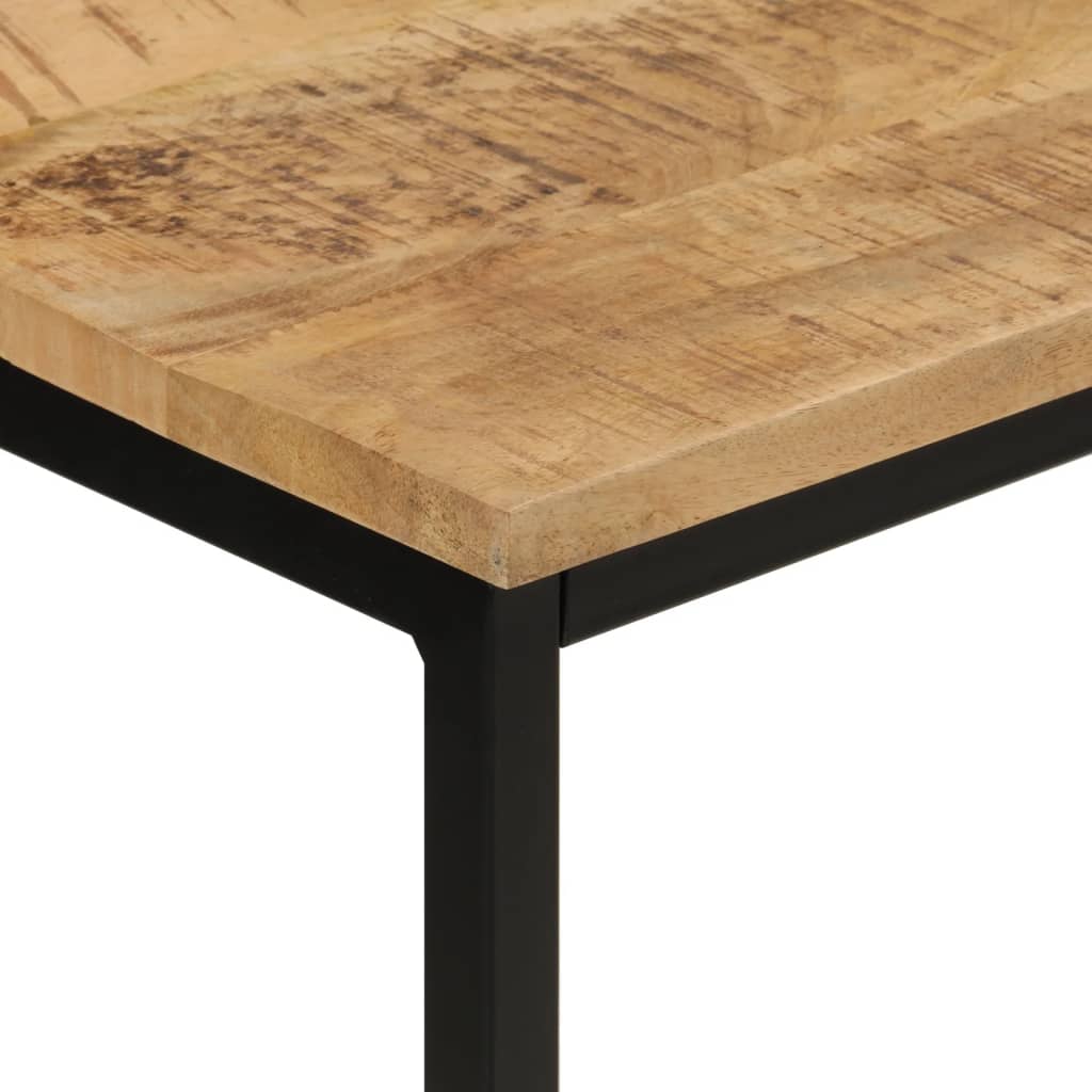 vidaXL Stolik konsolowy, 110x30x75 cm, surowe drewno mango i żelazo