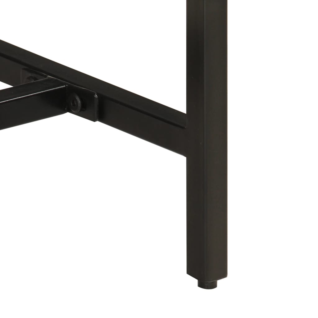vidaXL Stolik konsolowy, 110x30x75 cm, surowe drewno mango i żelazo