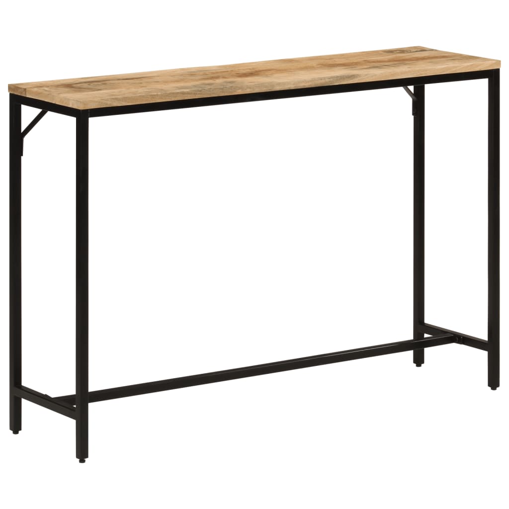vidaXL Stolik konsolowy, 110x30x75 cm, surowe drewno mango i żelazo