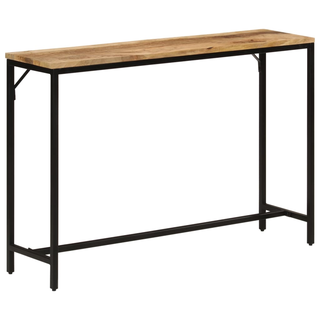 vidaXL Stolik konsolowy, 110x30x75 cm, surowe drewno mango i żelazo