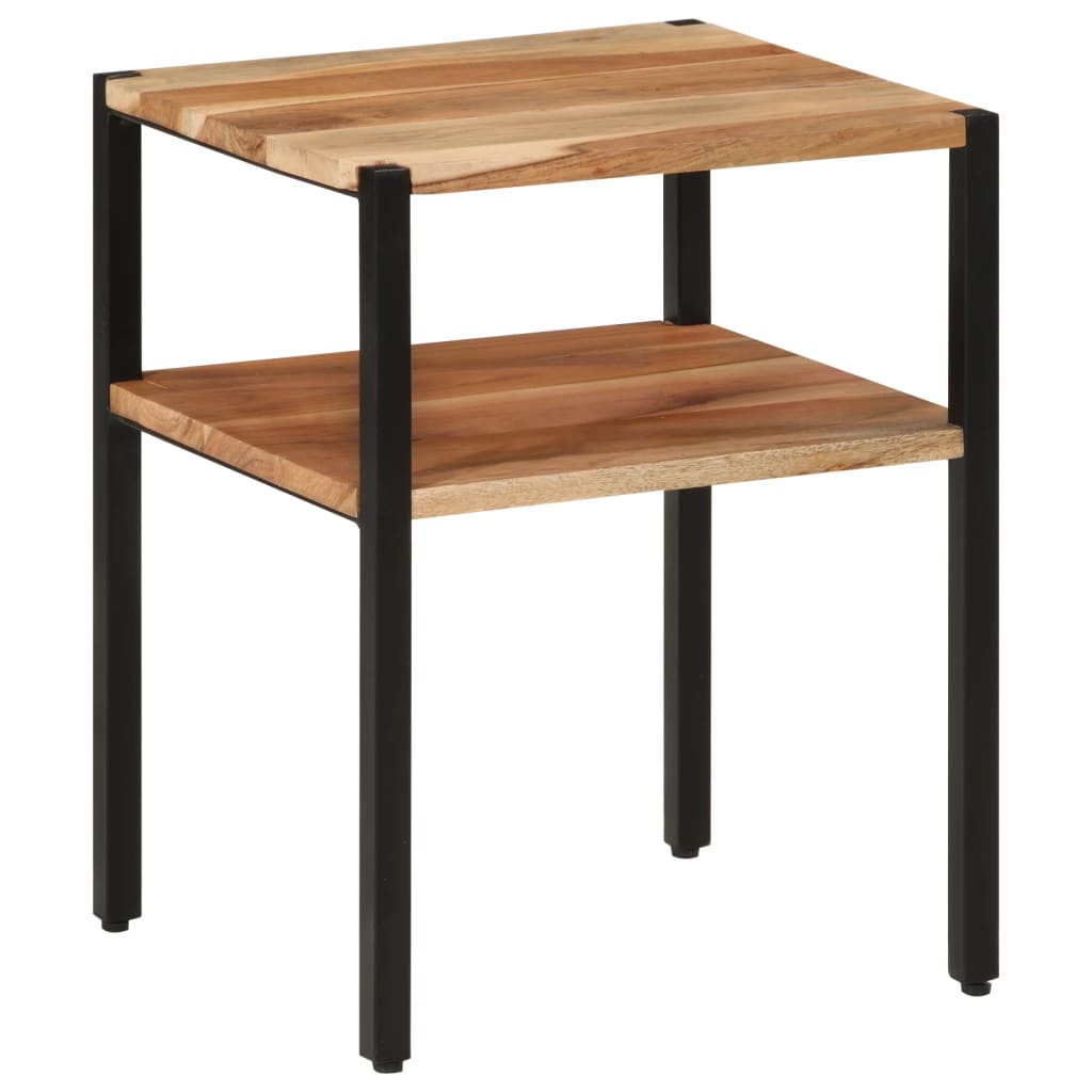 vidaXL Stolik boczny, 35x35x45, lite drewno akacji i żelazo