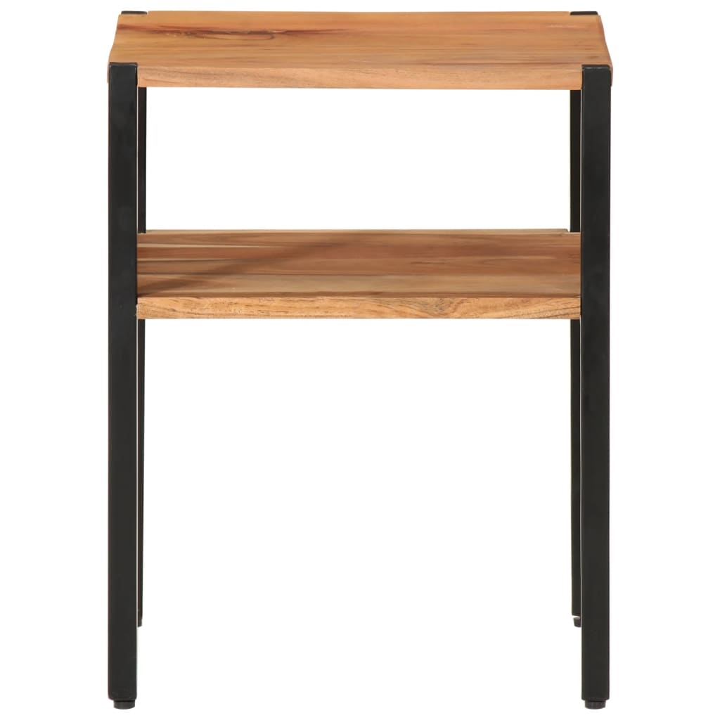 vidaXL Stolik boczny, 35x35x45, lite drewno akacji i żelazo