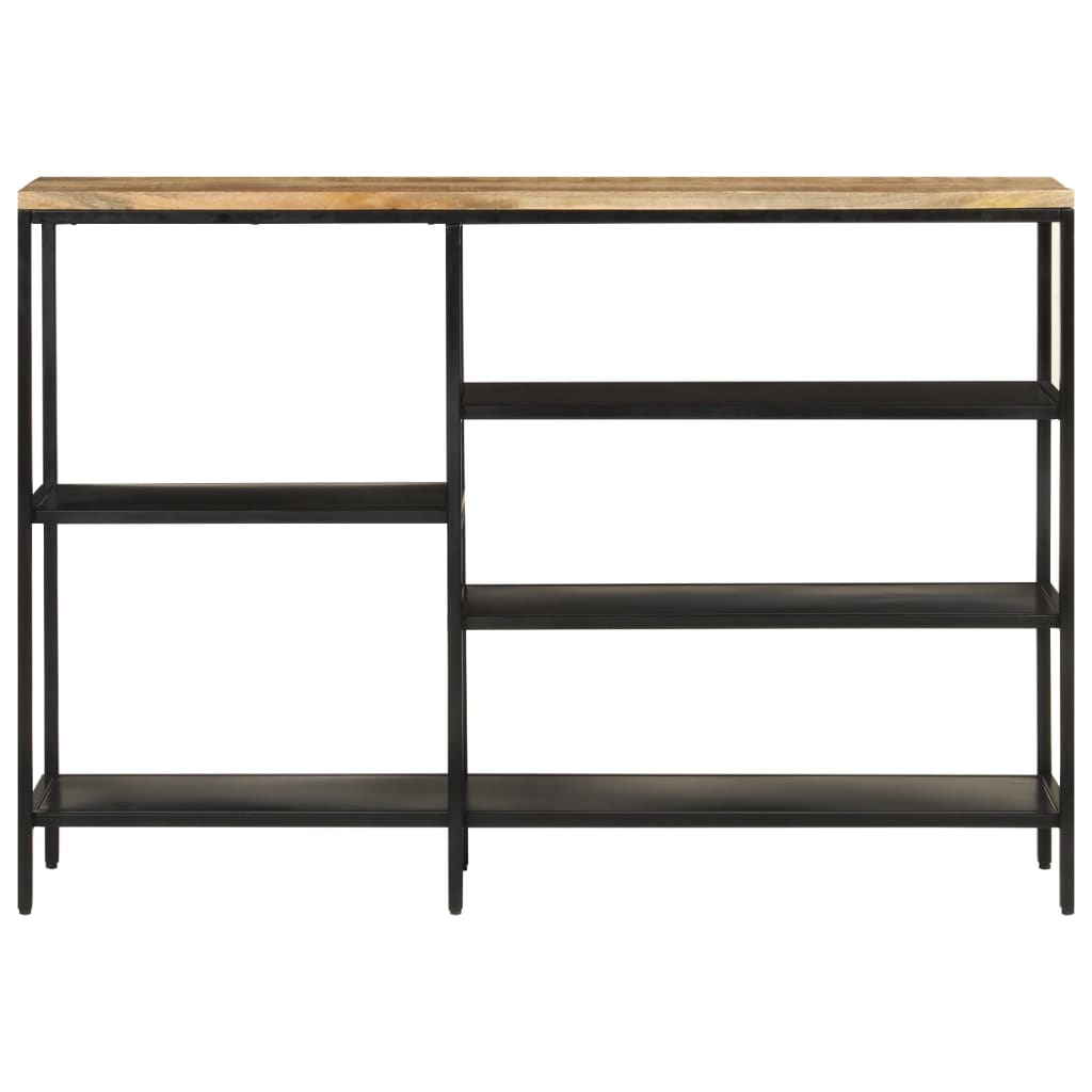 vidaXL Stolik konsolowy, 110x30x75 cm, surowe drewno mango i żelazo