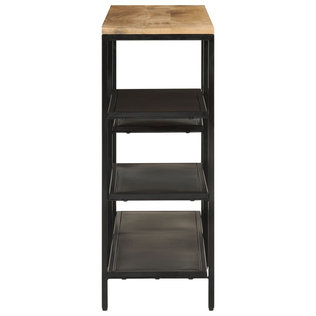 vidaXL Stolik konsolowy, 110x30x75 cm, surowe drewno mango i żelazo