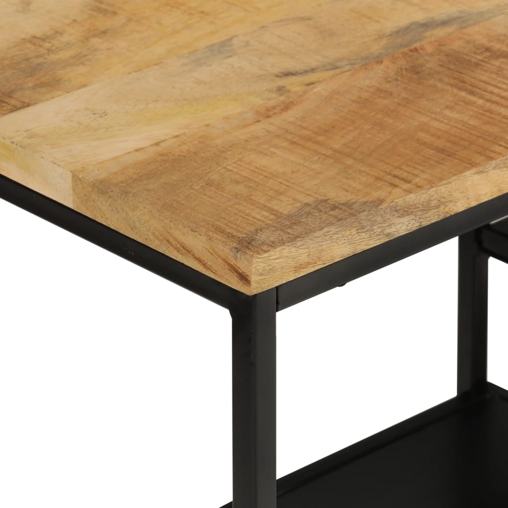 vidaXL Stolik konsolowy, 110x30x75 cm, surowe drewno mango i żelazo