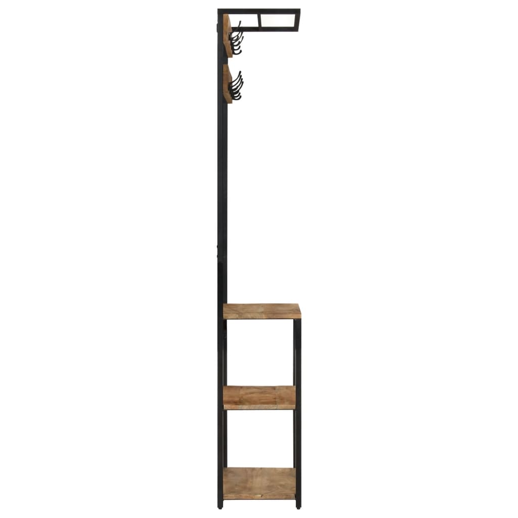 vidaXL Wieszak na kurtki z półką, 68x30x182 cm, surowe drewno mango