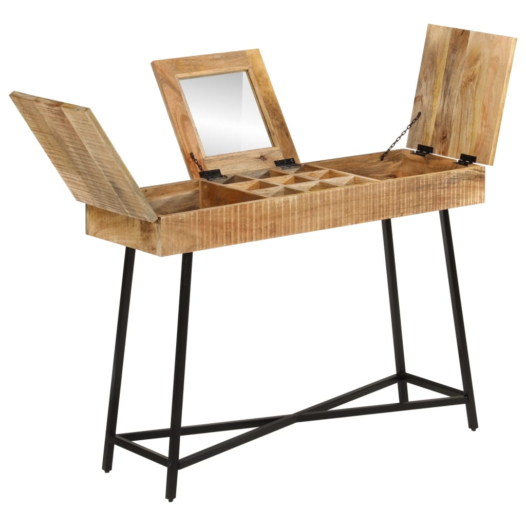 vidaXL Toaletka, 105x35x75 cm, surowe drewno mango i żelazo