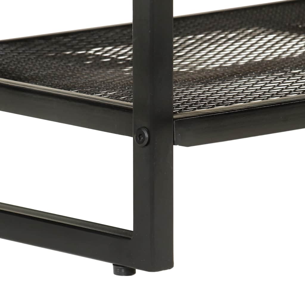 vidaXL Ławka na buty, 110x35x45 cm, lite drewno akacjowe i żelazo