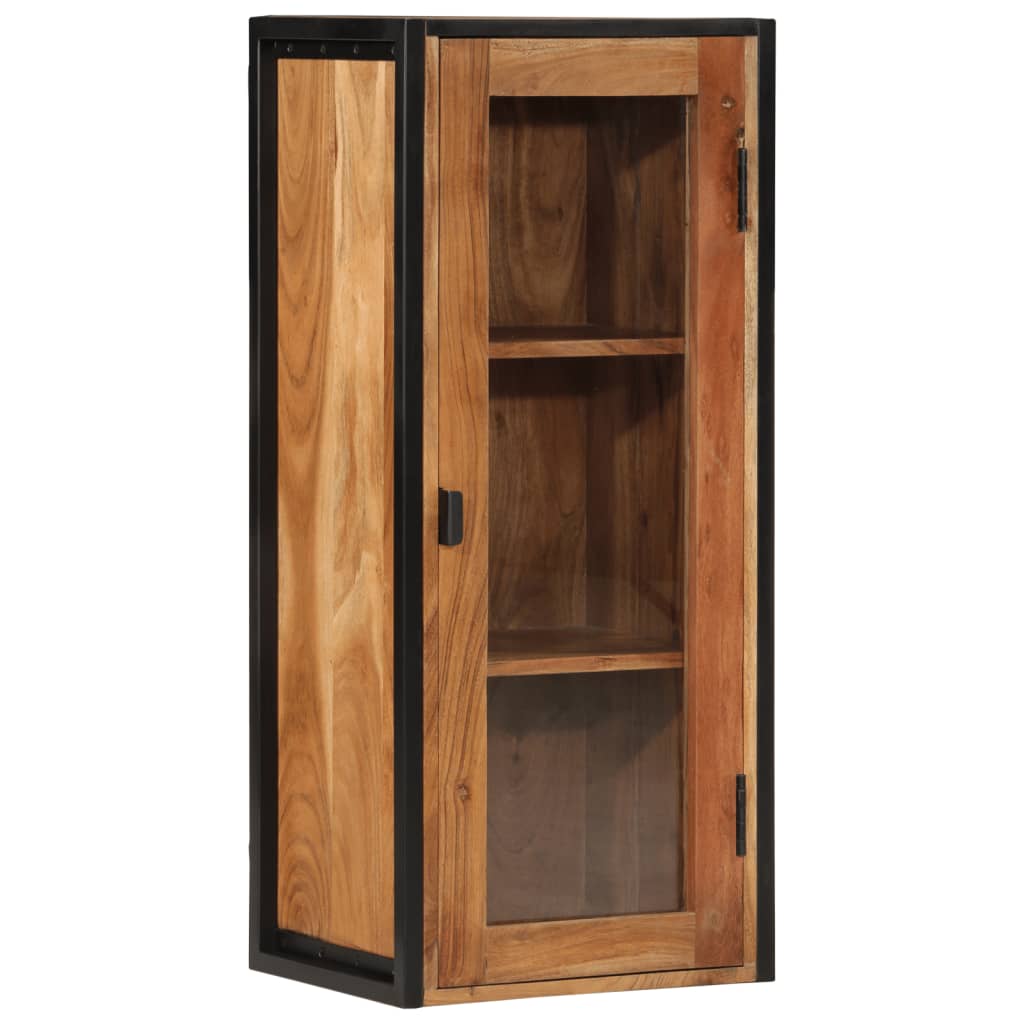 vidaXL Ścienna szafka łazienkowa, 40x30x90cm, drewno akacjowe i żelazo
