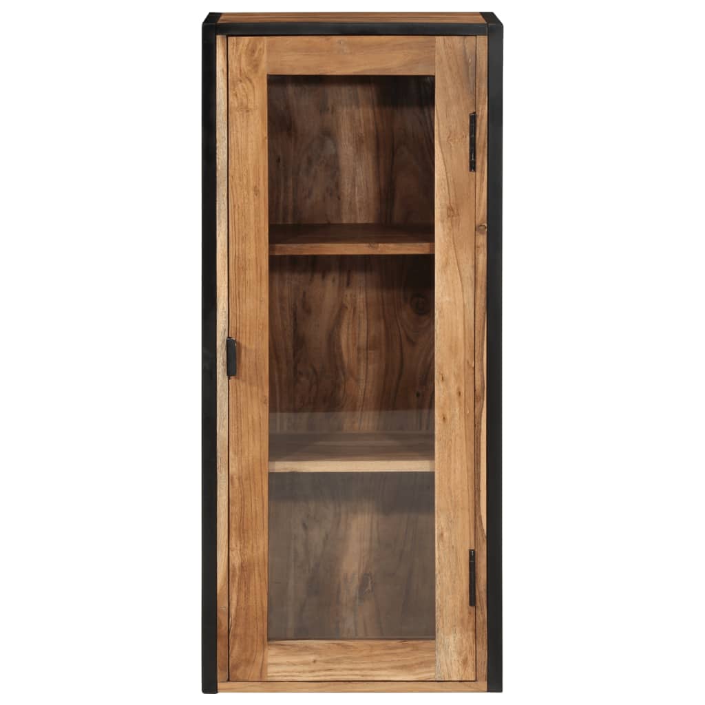 vidaXL Ścienna szafka łazienkowa, 40x30x90cm, drewno akacjowe i żelazo