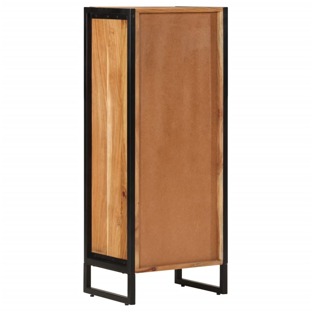 vidaXL Szafka łazienkowa, 40x30x100 cm, lite drewno akacjowe i żelazo