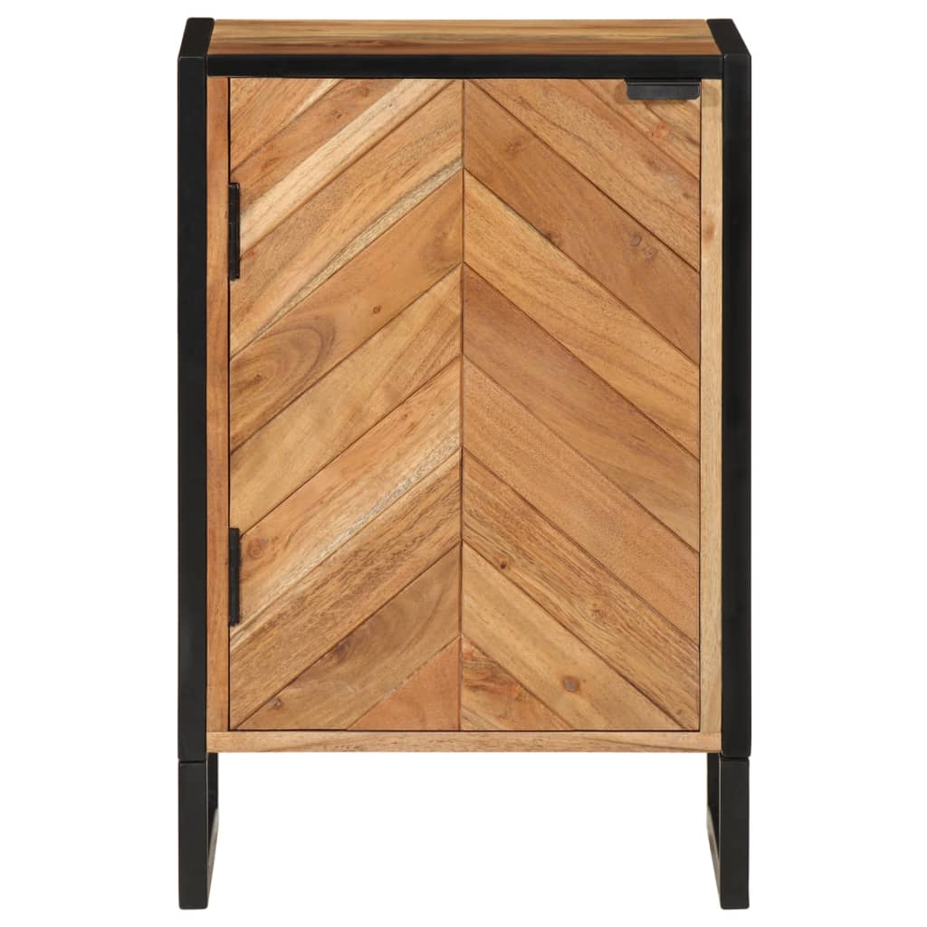 vidaXL Szafka łazienkowa, 40x30x60 cm, lite drewno akacjowe i żelazo