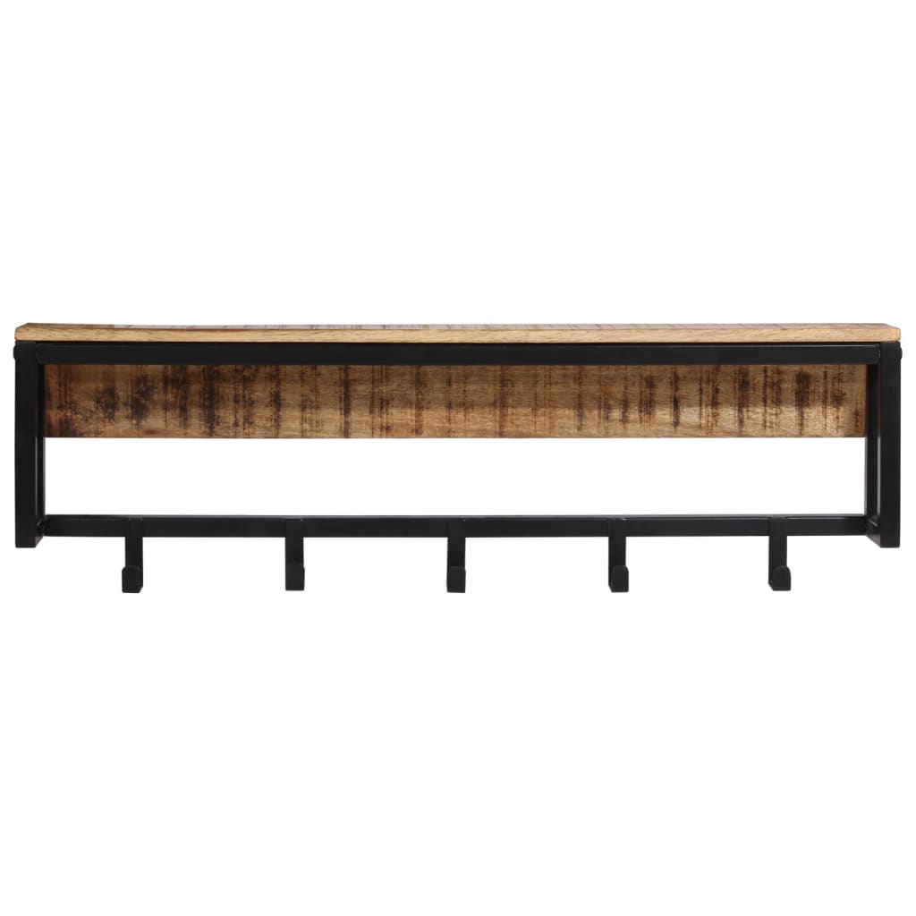 vidaXL Wieszak na ubrania, 87x10x27 cm, surowe drewno mango