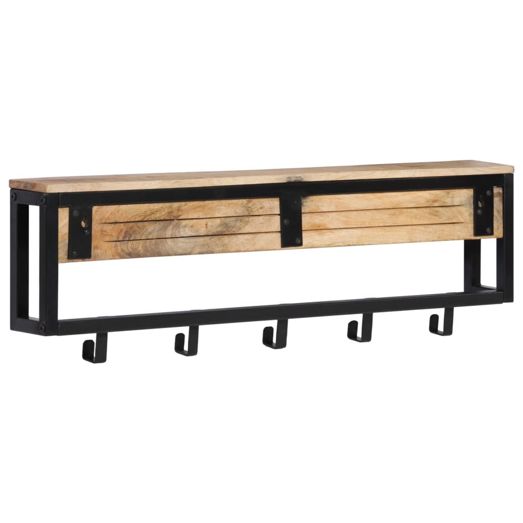 vidaXL Wieszak na ubrania, 87x10x27 cm, surowe drewno mango