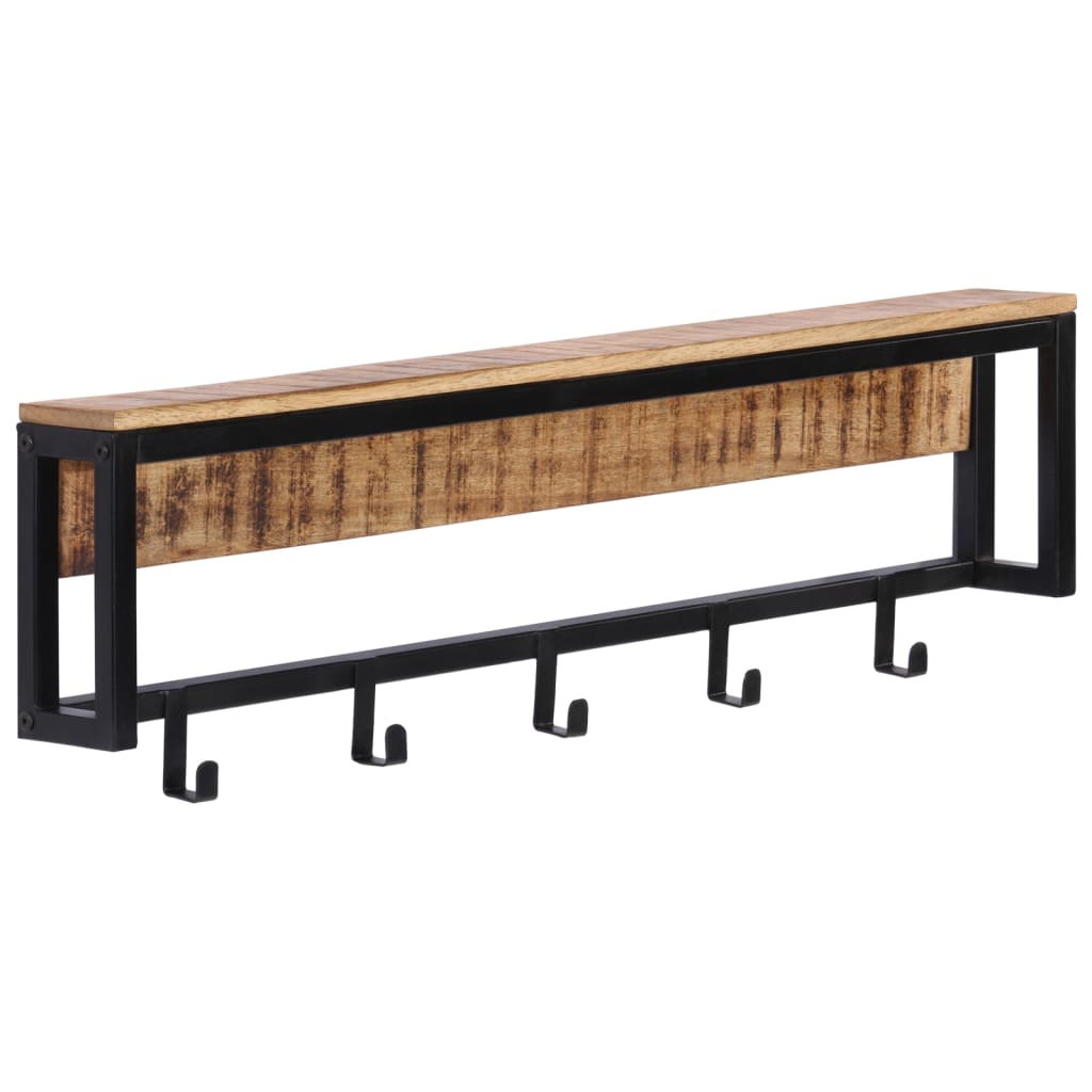 vidaXL Wieszak na ubrania, 87x10x27 cm, surowe drewno mango