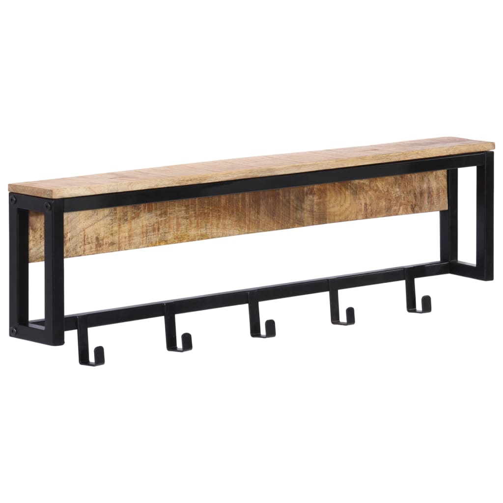 vidaXL Wieszak na ubrania, 87x10x27 cm, surowe drewno mango