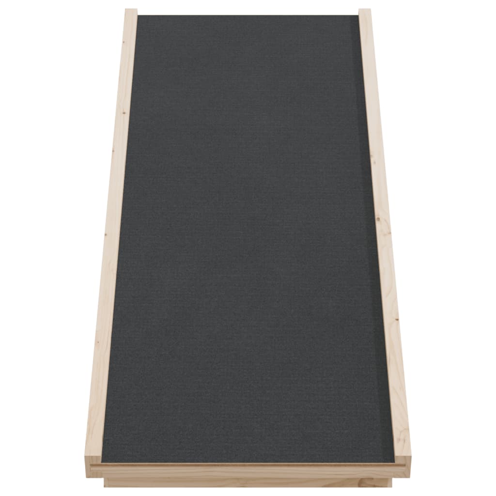 vidaXL Rampa dla psa, szara, 100x40 cm, lite drewno jodłowe