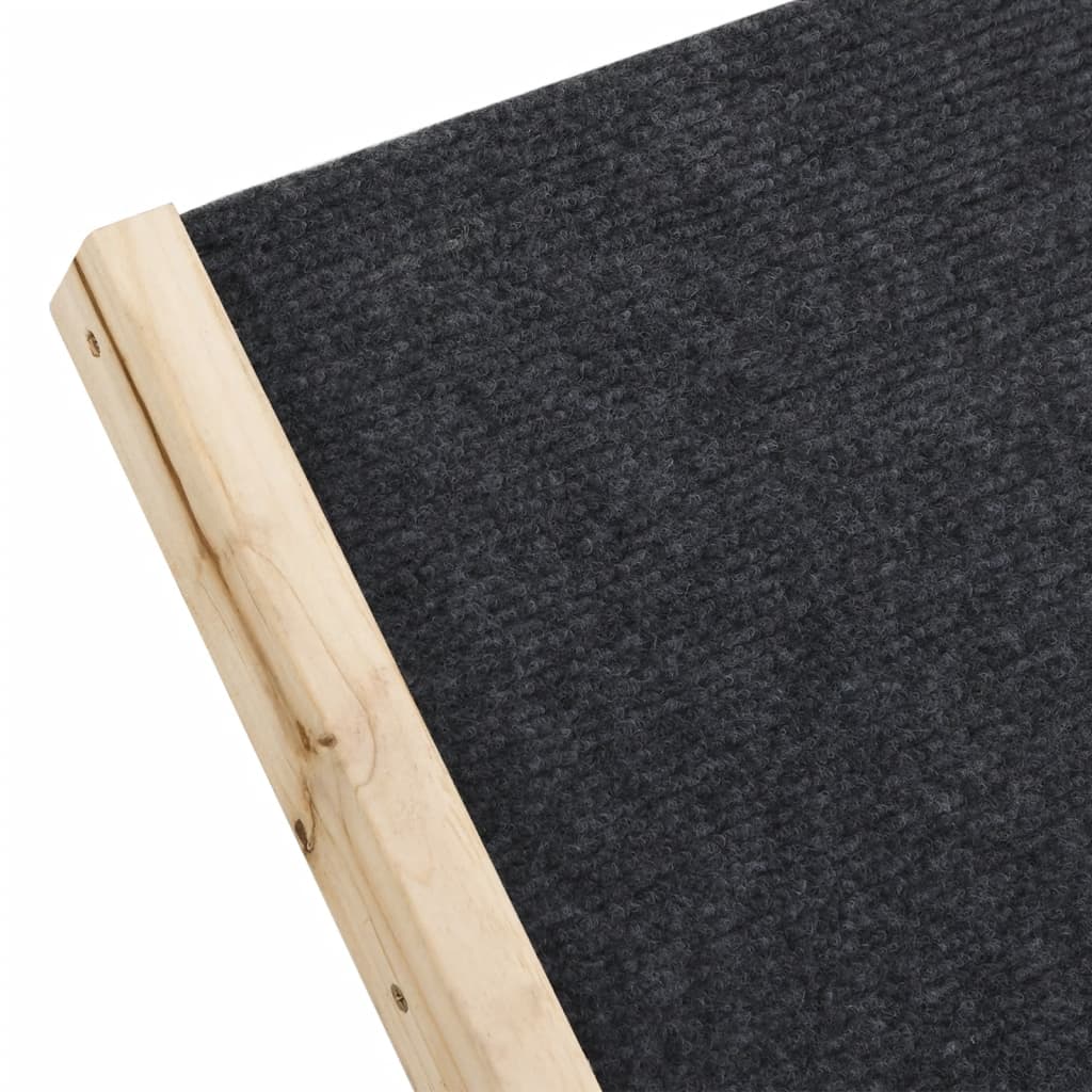 vidaXL Rampa dla psa, szara, 100x40 cm, lite drewno jodłowe