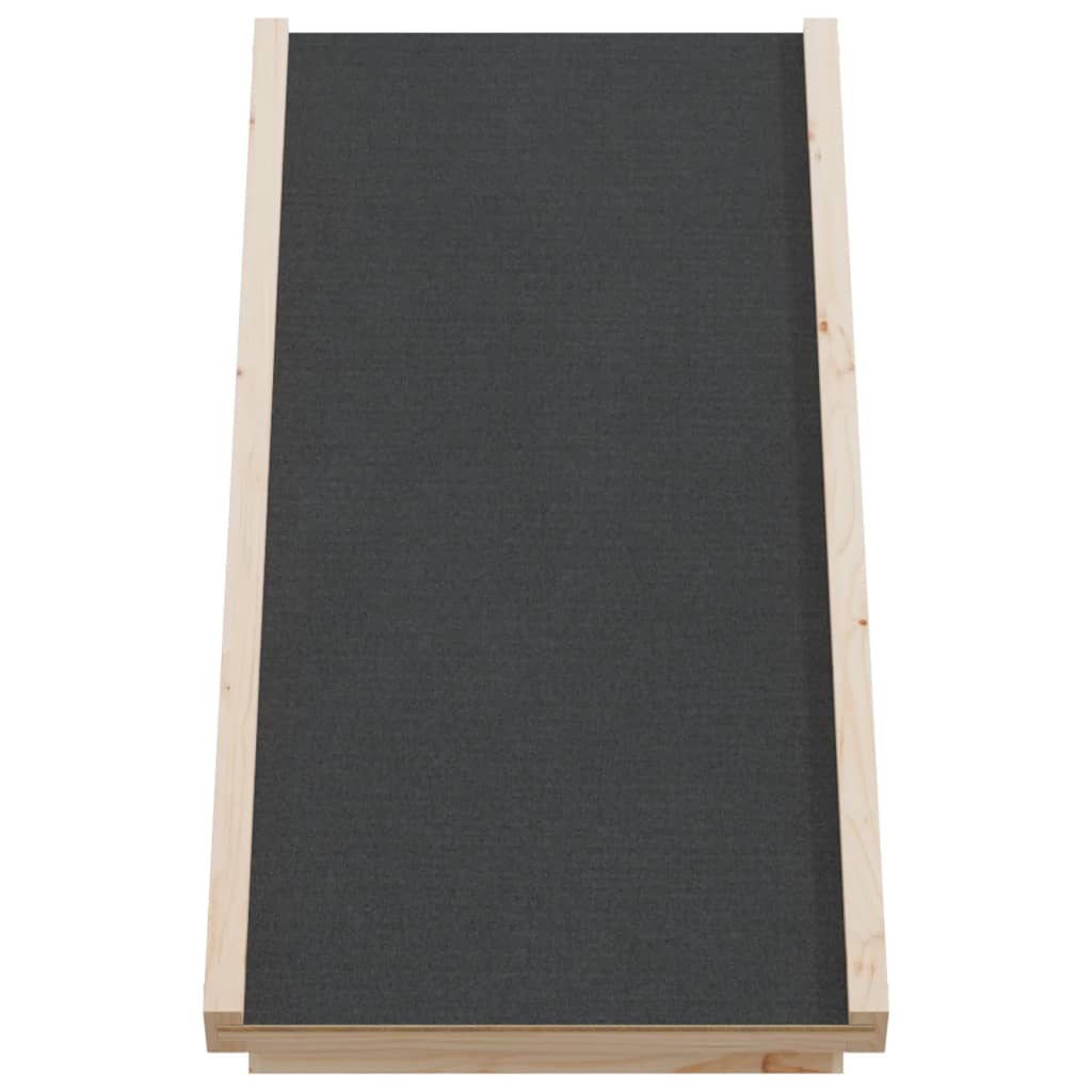 vidaXL Rampa dla psa, szara, 70x35 cm, lite drewno jodłowe