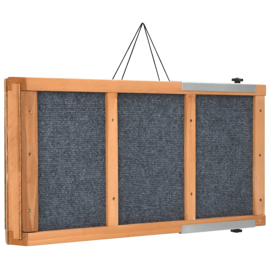 vidaXL Rampa dla psa, szara, 120x30 cm, lite drewno jodłowe