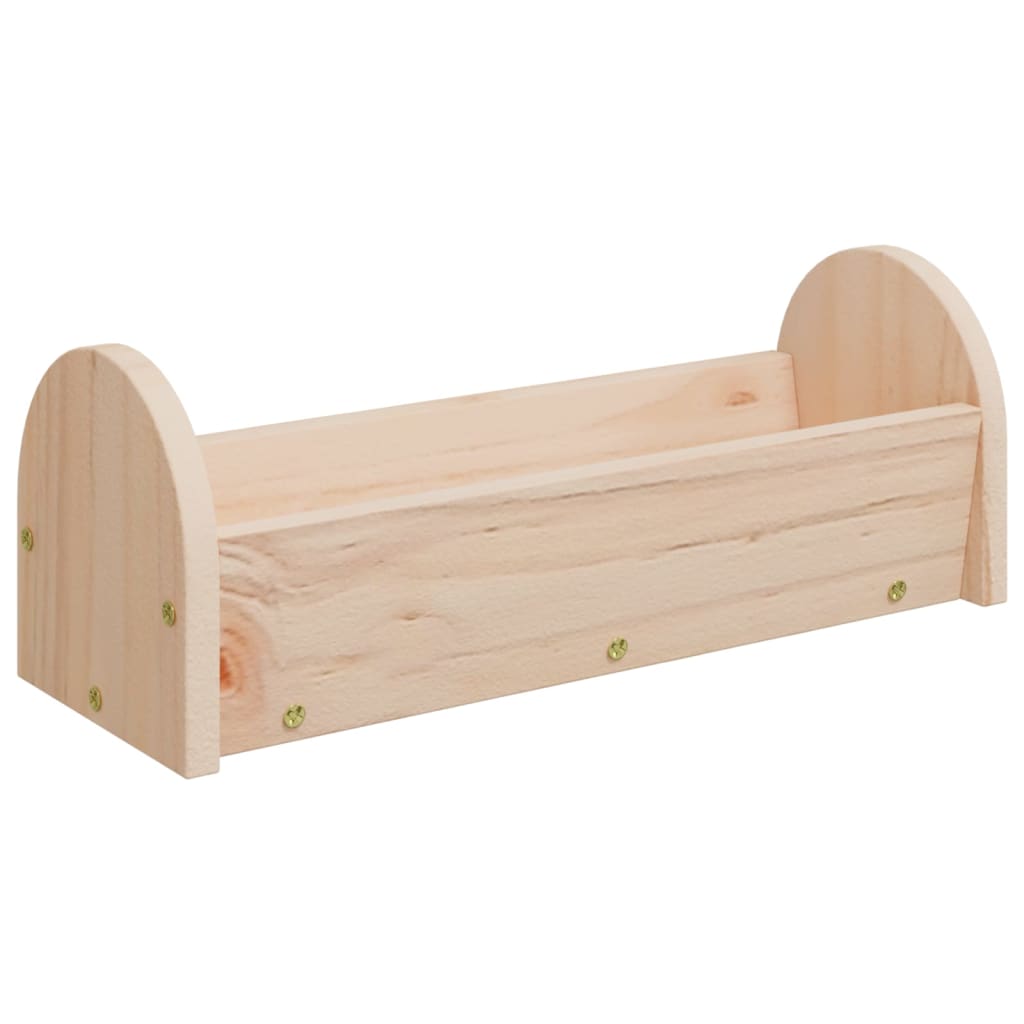 vidaXL Paśnik dla królika, 28x10x10 cm, lite drewno jodłowe