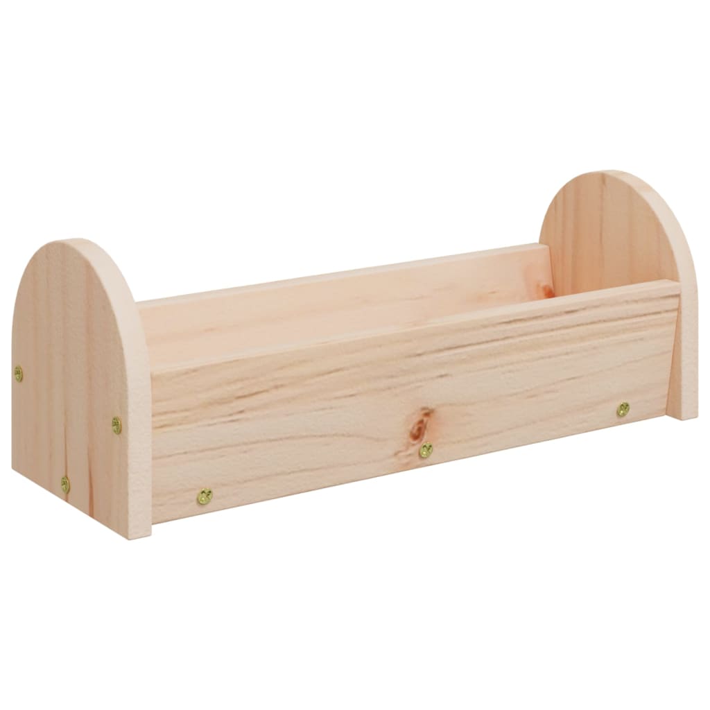 vidaXL Paśnik dla królika, 28x10x10 cm, lite drewno jodłowe