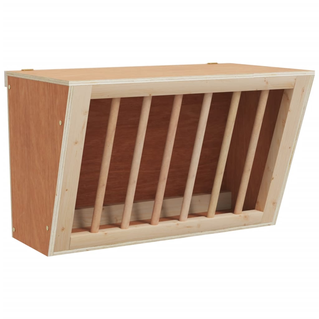vidaXL Paśnik dla królika, 37x18,5x23 cm, lite drewno jodłowe