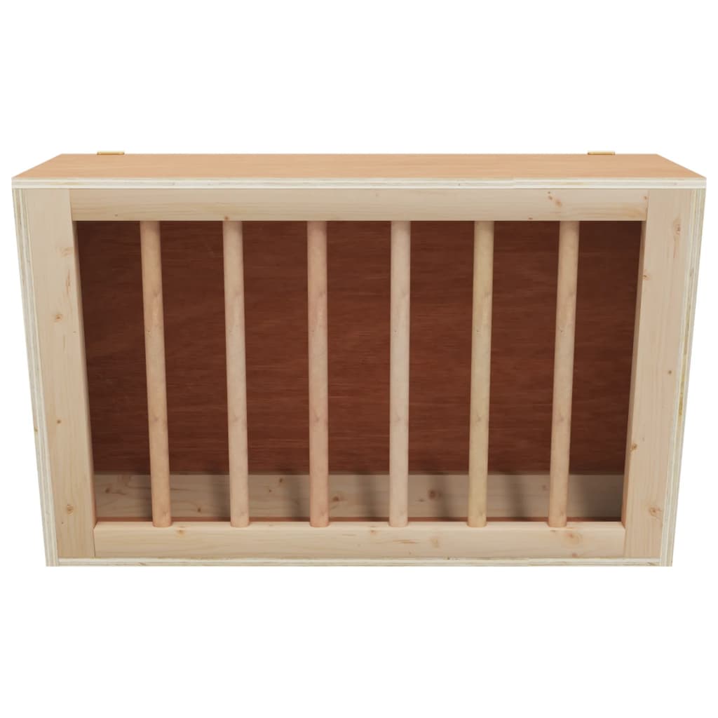 vidaXL Paśnik dla królika, 37x18,5x23 cm, lite drewno jodłowe