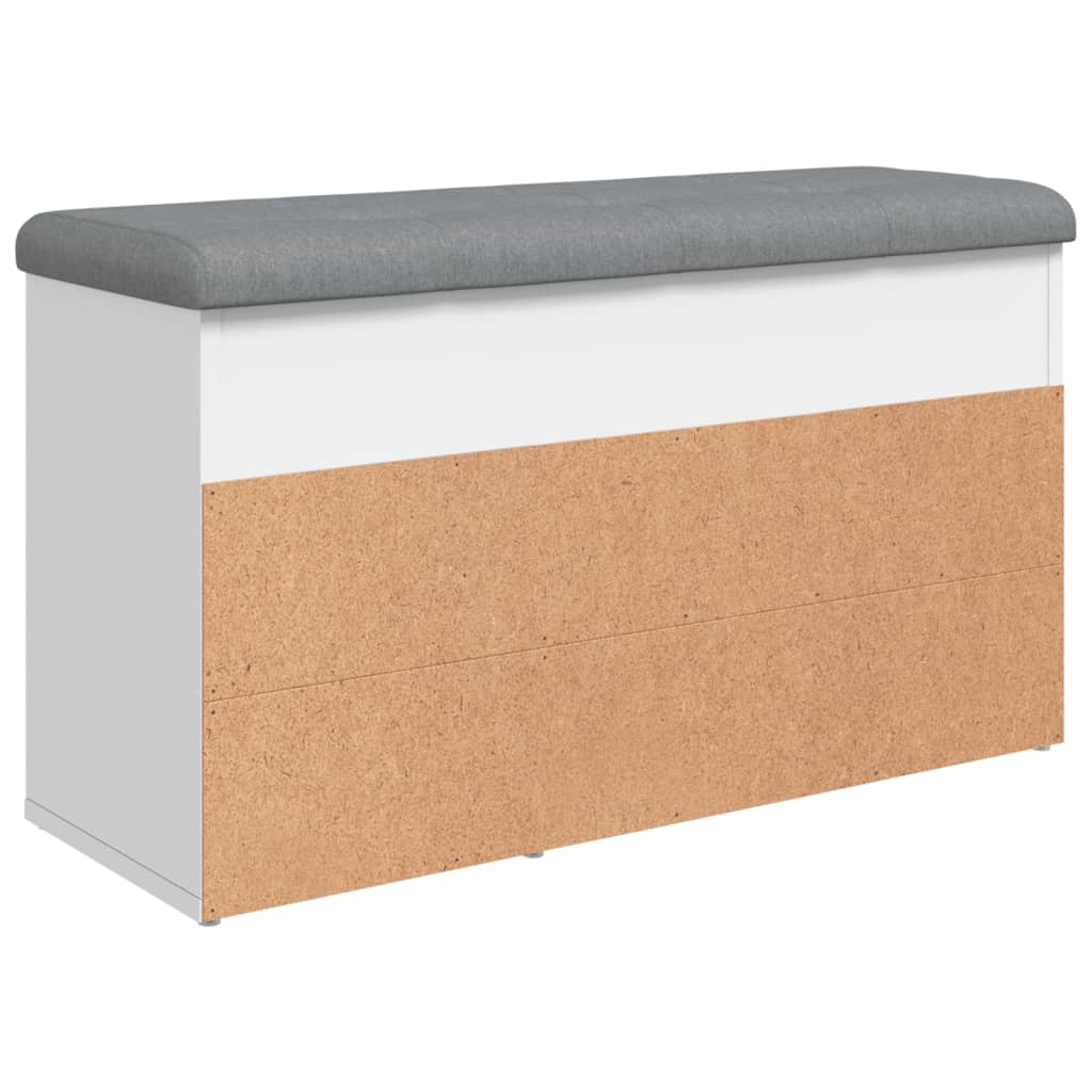 vidaXL Ławka na buty biała 82x32x45,5 cm Drewno konstrukcyjne