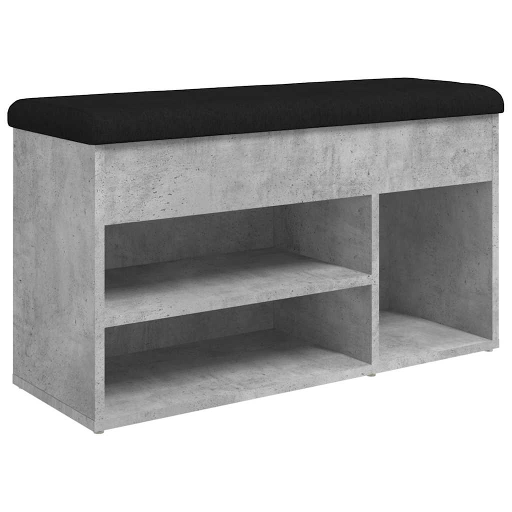 vidaXL Ławka na buty, szarość betonu, 82x32x45,5 cm