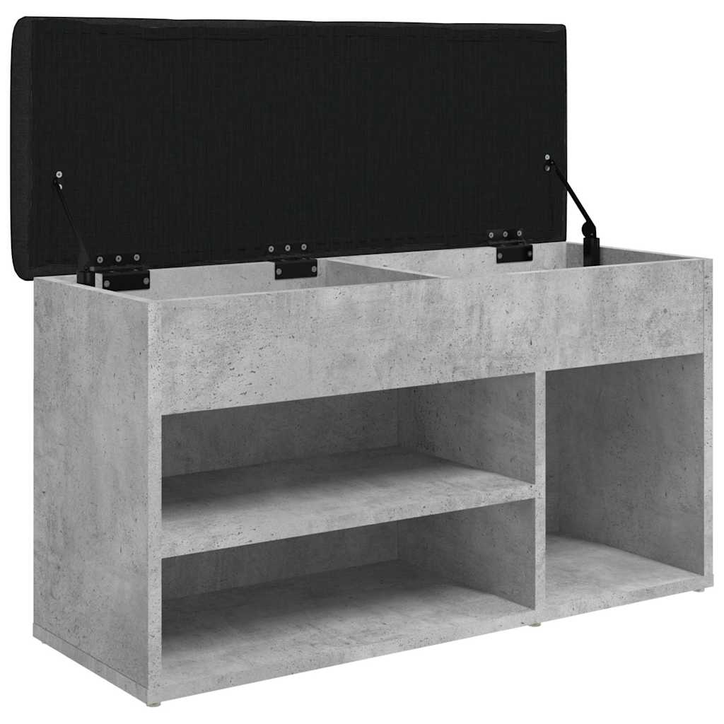 vidaXL Ławka na buty, szarość betonu, 82x32x45,5 cm