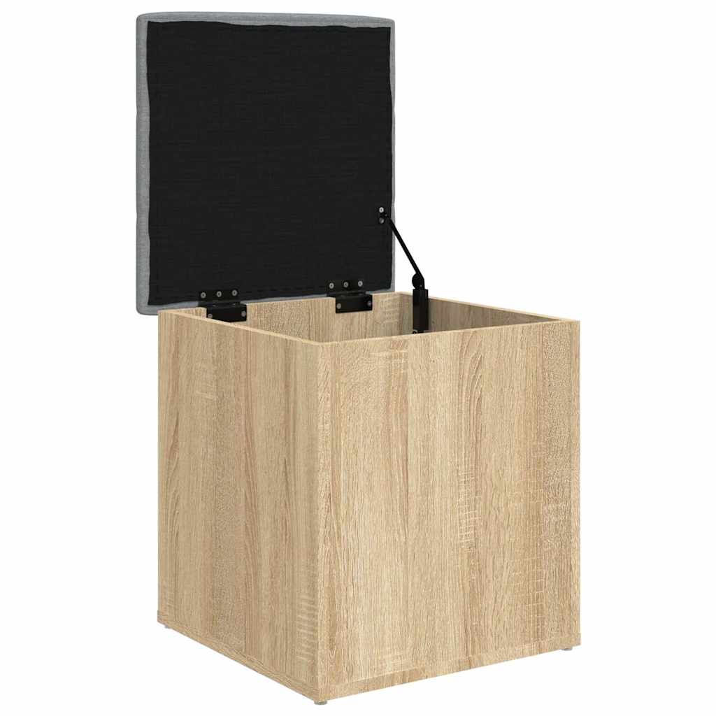 vidaXL Ławka ze schowkiem, dąb sonoma, 42x42x45 cm, drewno konstrukcyjne