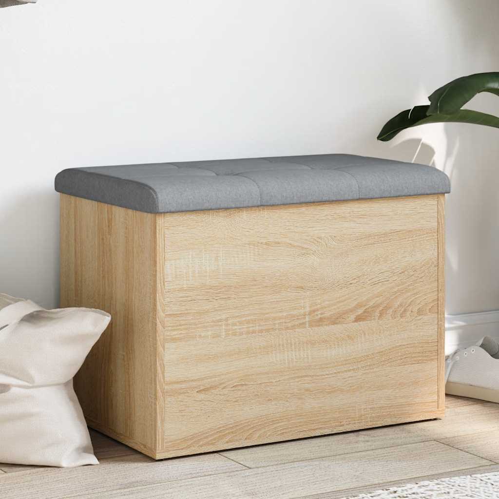vidaXL Ławka ze schowkiem Sonoma Oak 62x42x45 cm Drewno konstrukcyjne