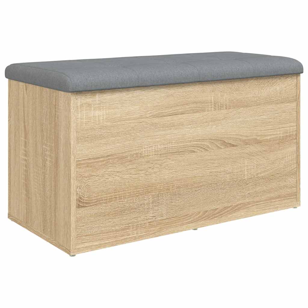vidaXL Ławka ze schowkiem Sonoma Oak 82x42x45 cm Drewno konstrukcyjne